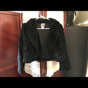 Long sleeve Cropped fur coat